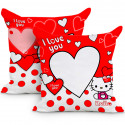 CUSCINO PERSONALIZZATO A CUORE FULL PRINT KITTY GATTO