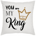 CUSCINO PERSONALIZZATO SCRITTA PERSONALIZZATA LOVE KING