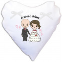 Cuscino nunziale a forma di cuore personalizzato
