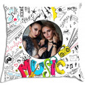 CUSCINO PERSONALIZZATO MUSICA MUSIC NOTE