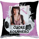CUSCINO PERSONALIZZATO FOTO CALCIO ROSA NERO SPORT PALERMO