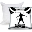 CUSCINO PERSONALIZZATO CALCIO BIANCO NERI SPORT
