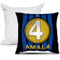 Cuscino Personalizzato Calcio Nero Blu Squadra Amala