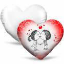CUSCINO A CUORE PERSONALIZZATO BICOLORE IO E TE