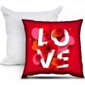 CUSCINO PERSONALIZZATO QUADRATO LOVE RED ROSE