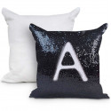 CUSCINO PERSONALIZZATO QUADRATO PAILLETTES NERO