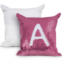 CUSCINO PERSONALIZZATO QUADRATO PAILLETTES ROSA