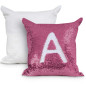Cuscino Personalizzato Quadrato Paillettes Rosa