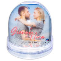 Globo personalizzato palla di neve foto portafoto acqua e glitter
