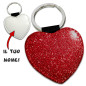 Portachiavi Personalizzato Glitter Red Heart