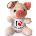 PORTACHIAVI PELUCHE PERSONALIZZATO FOTO MAIALE T-SHIRT