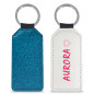 Portachiavi Eco Pelle Personalizzato Foto Glitter Blu