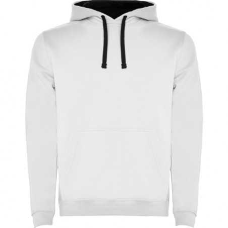 FELPA PERSONALIZZATA CON CAPPUCCIO URBAN COLORE BIANCO