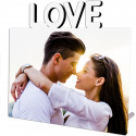 CORNICE PORTA FOTO IN LEGNO MDF LOVE 18 X 15