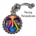 PIERCING ORECCHINO PERSONALIZZATO OMBELICO STRASS