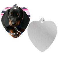 Stampa su medaglietta personalizzata a cuore cane