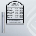 ADESIVO NEGOZIO VETRINA ORARI DI APERTURA VINILE SHOP NERO