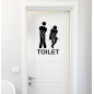 Adesivo stickers Toilette Bagno negozio vinile Ufficio Bar