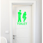 Adesivo stickers Toilette Bagno negozio vinile Ufficio Bar