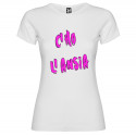 T-SHIRT DONNA PERSONALIZZATA C'HO L'ANSIA COLORE BIANCO