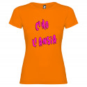T-SHIRT DONNA PERSONALIZZATA C'HO L'ANSIA COLORE ARANCIO