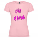T-SHIRT DONNA PERSONALIZZATA C'HO L'ANSIA COLORE ROSA