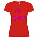 T-SHIRT DONNA PERSONALIZZATA C'HO L'ANSIA COLORE ROSSO