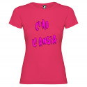 T-SHIRT DONNA PERSONALIZZATA C'HO L'ANSIA COLORE ROSA FUCSIA