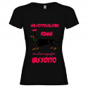 T-SHIRT PERSONALIZZATA DONNA CON BASSOTTO COLORE NERO