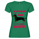 T-SHIRT PERSONALIZZATA DONNA CON BASSOTTO COLORE VERDE