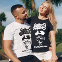 T-SHIRT DI COPPIA UOMO DONNA EVOLUTION