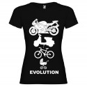 T-SHIRT DI COPPIA DONNA EVOLUTION COLORE NERO