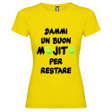 T-SHIRT DONNA PERSONALIZZATA DIVERTENTE MOJITO COLORE GIALLO