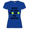 T-SHIRT DONNA PERSONALIZZATA DIVERTENTE MOJITO COLORE BLU ROYAL