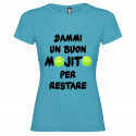 T-SHIRT DONNA PERSONALIZZATA DIVERTENTE MOJITO COLORE TURCHESE