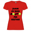 T-SHIRT DONNA PERSONALIZZATA DIVERTENTE MOJITO COLORE ROSSO