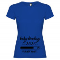 T-SHIRT DONNA PERSONALIZZATA BABY LOADING COLORE BLU ROYAL
