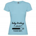 T-SHIRT DONNA PERSONALIZZATA BABY LOADING COLORE AZZURRO