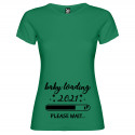 T-SHIRT DONNA PERSONALIZZATA BABY LOADING COLORE VERDE