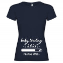 T-SHIRT DONNA PERSONALIZZATA BABY LOADING COLORE BLU NAVY