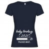 T-SHIRT DONNA PERSONALIZZATA BABY LOADING COLORE BLU NAVY