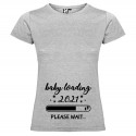 T-SHIRT DONNA PERSONALIZZATA BABY LOADING COLORE GRIGIO
