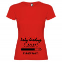 T-SHIRT DONNA PERSONALIZZATA BABY LOADING COLORE ROSSO