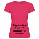 T-SHIRT DONNA PERSONALIZZATA BABY LOADING COLORE ROSA FUCSIA