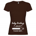 T-SHIRT DONNA PERSONALIZZATA BABY LOADING COLORE MARRONE