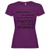 T-SHIRT DONNA PERSONALIZZATA UOMINI E TACCHI COLORE VIOLA