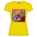 T-SHIRT DONNA PERSONALIZZATA HAPPY MOTHER'S DAY COLORE GIALLO