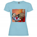 T-SHIRT DONNA PERSONALIZZATA HAPPY MOTHER'S DAY COLORE AZZURRO