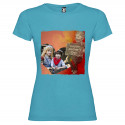 T-SHIRT DONNA PERSONALIZZATA HAPPY MOTHER'S DAY COLORE TURCHESE