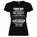 T-SHIRT DONNA PERSONALIZZATA FIGLIA VIZIATA COLORE NERO